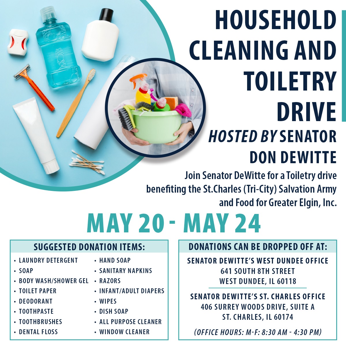 Cleaning Supply & Toiletry Drive
