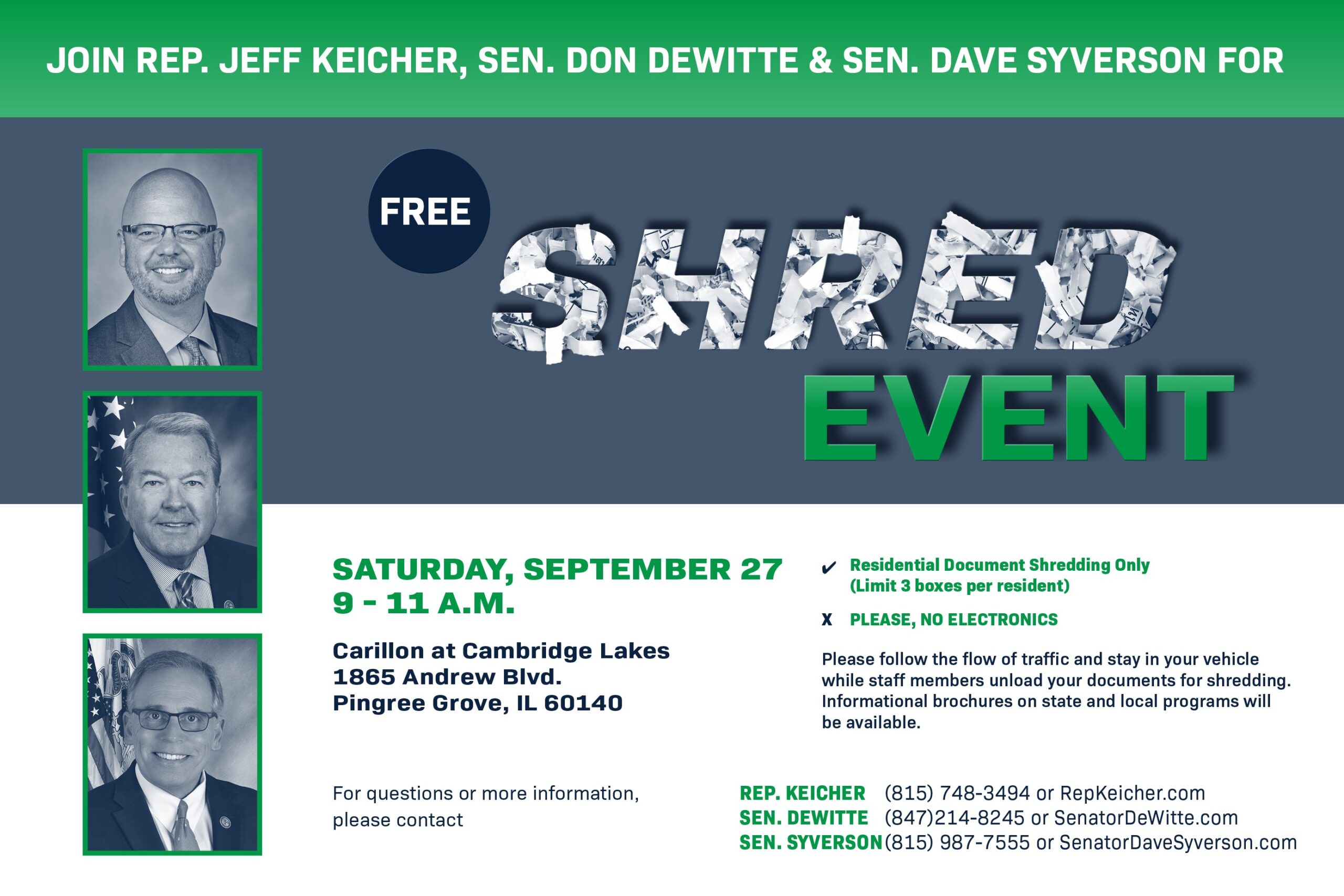 FREE Document Shredding Event in Pingree Grove