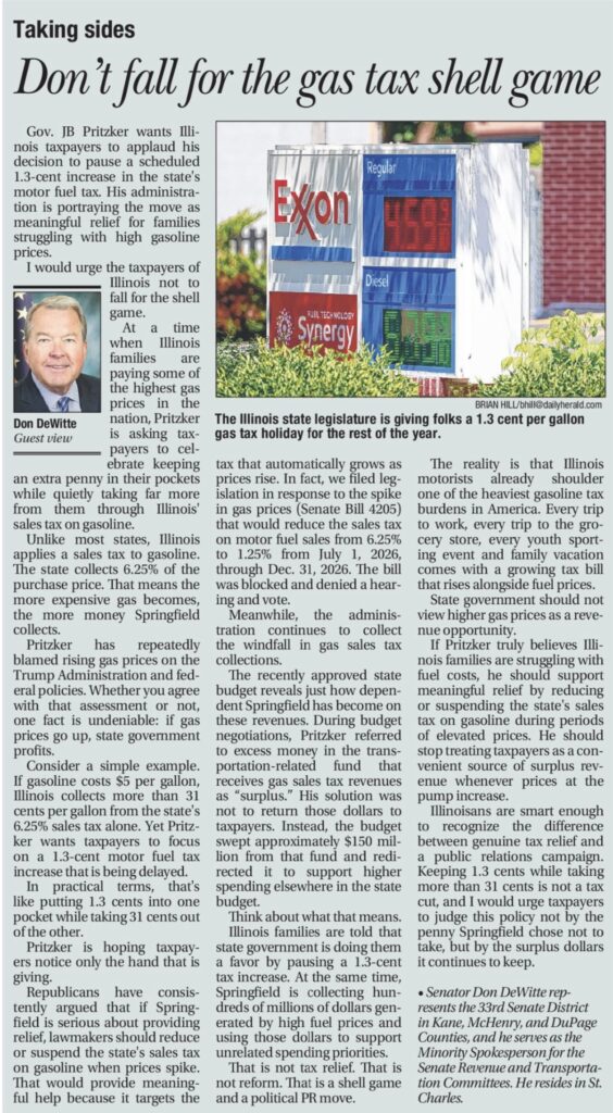 screenshot of Daily Herald Op Ed